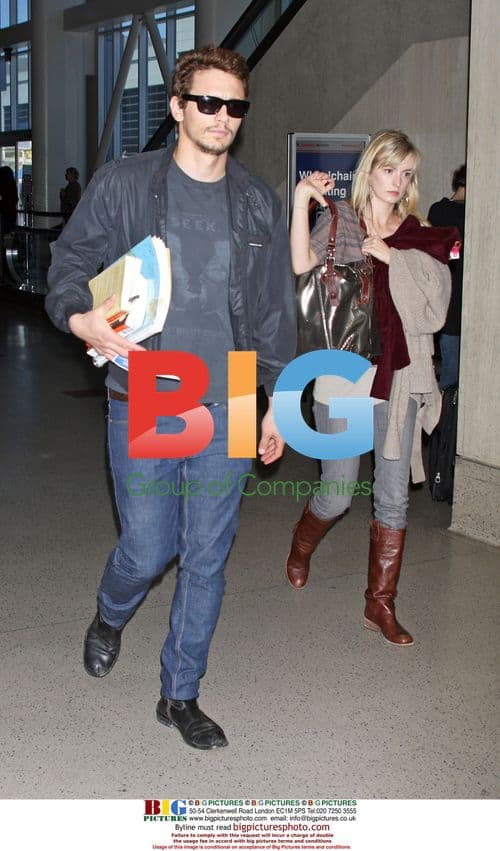 James Franco arrives at LAX with Ahna O'Reilly