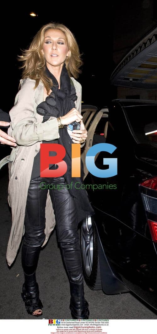 Celine Dion in Unusual Open-Toed Boots