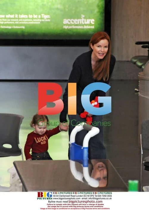 Marcia Cross Departs LAX with Twins