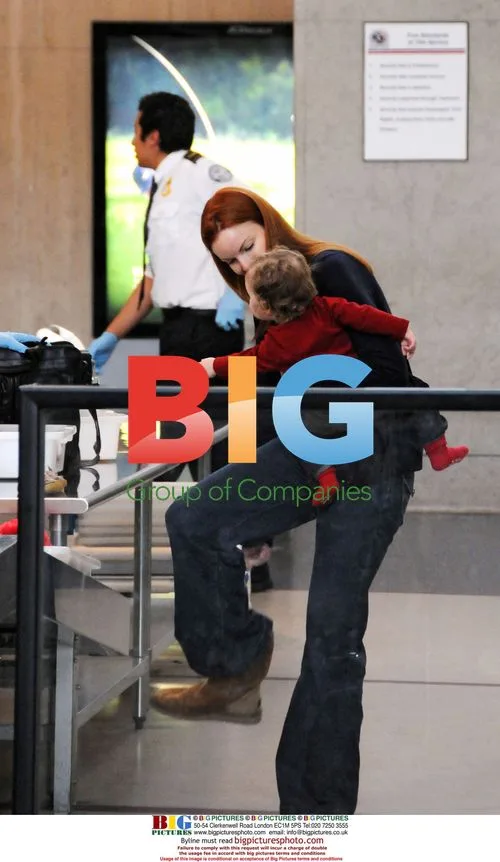 Marcia Cross and Family at LAX