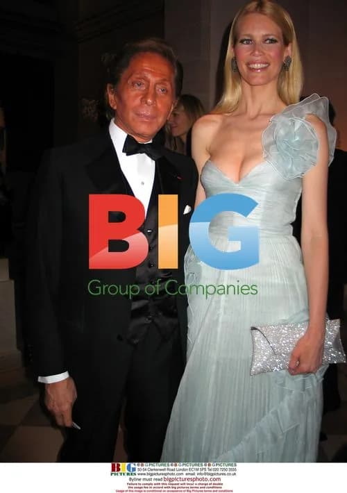 Valentino and Claudia Schiffer at Costume Institute Gala