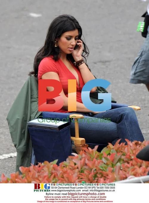 Kim Kardashian on 'Goodie Two Shoes' film set