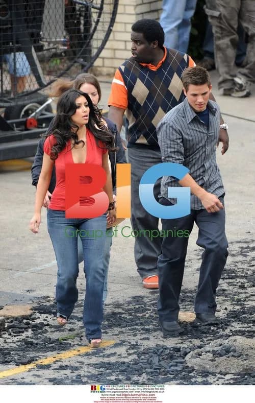 Kim Kardashian on 'Goodie Two Shoes' film set