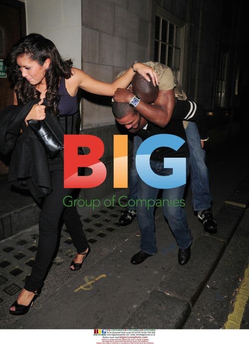 Reading FC striker Leroy Lita getting piggyback ride