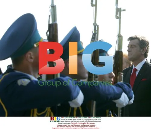 Ukraine President Victor Yushchenko attends Victory Day ceremony