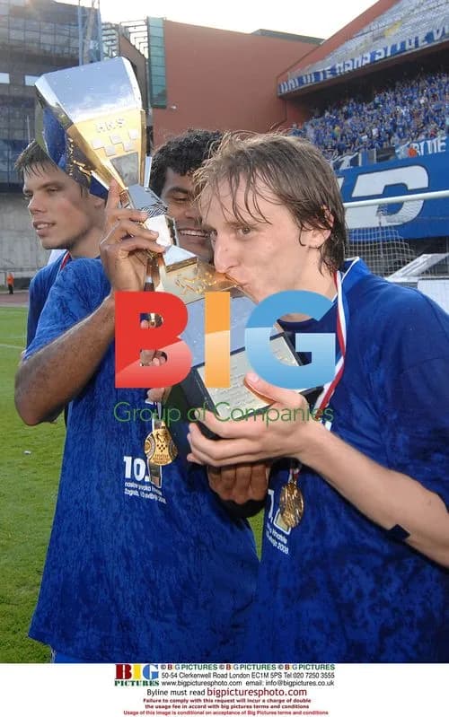 Luka Modric celebrates Croatia league win