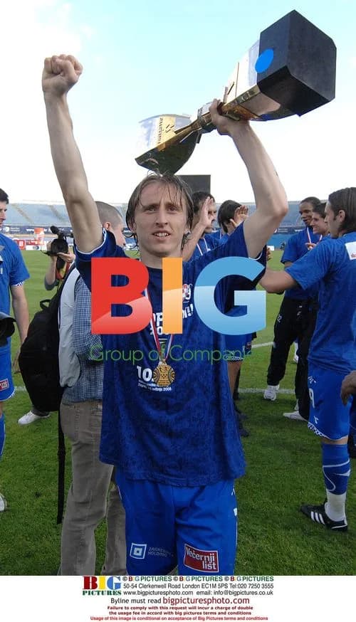 Luka Modric Celebrates Croatia League Trophy