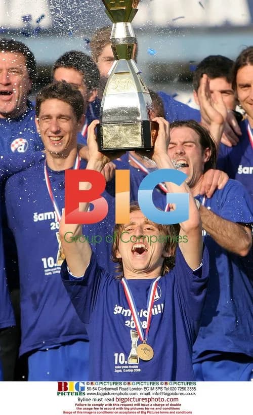 Luka Modric Celebrates Croatia League Trophy