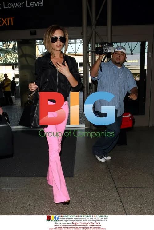 Victoria Beckham arrives at London airport