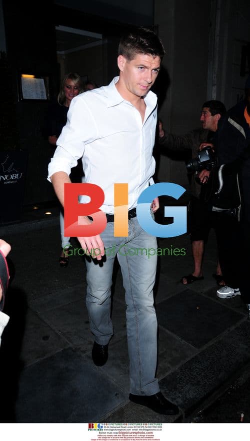 Steven Gerrard and Alex Curran leave Nobu Berkley