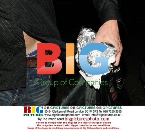 Sienna Miller and Rhys Ifans arrive home with doggy bag