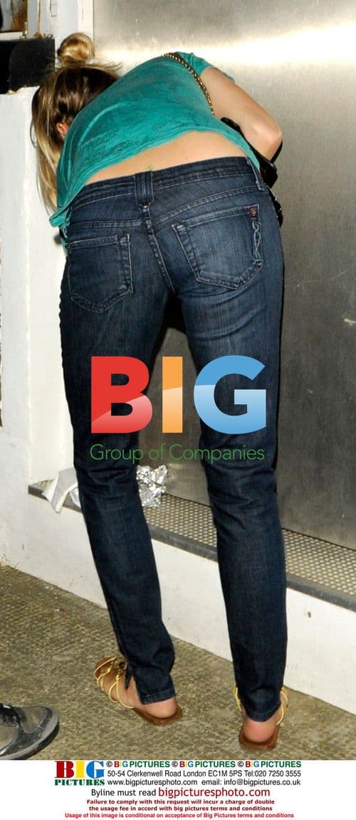 Sienna Miller and Rhys Ifans with a doggy bag in London