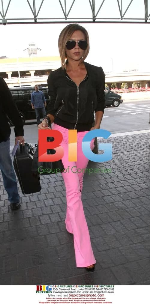 Victoria Beckham arriving in London from LA