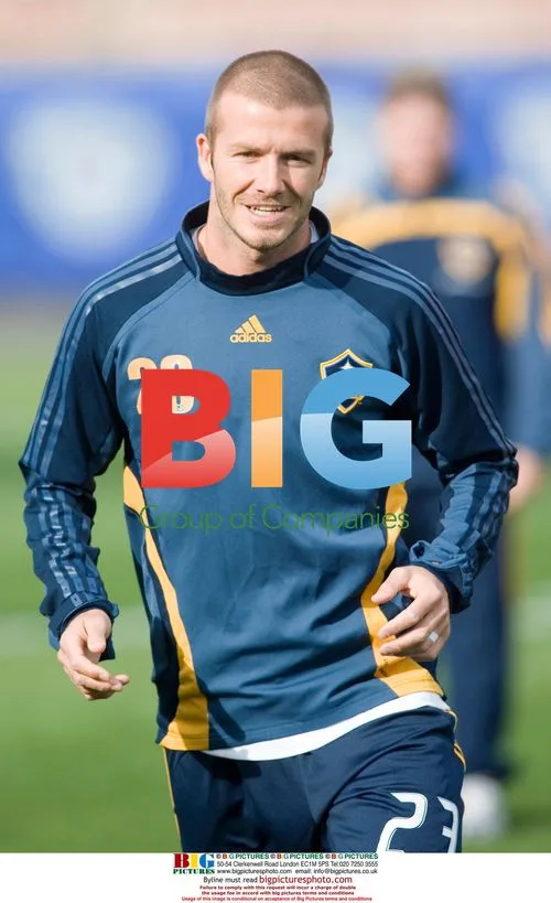 David Beckham of LA Galaxy During Exhibition Match