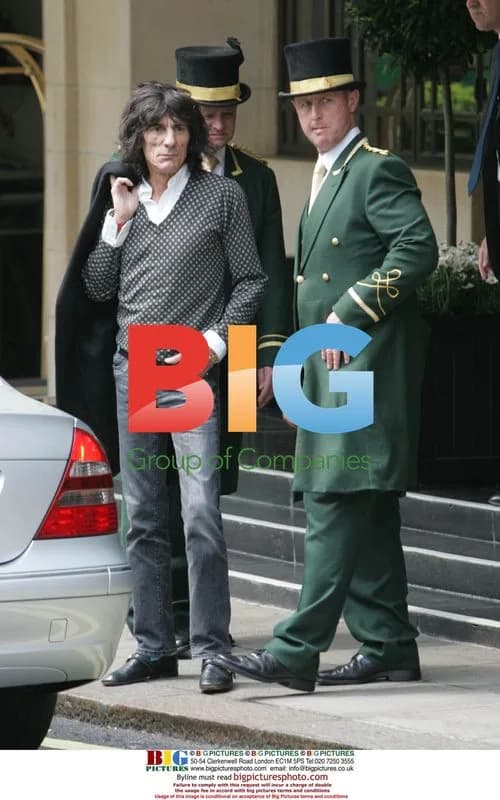 Ronnie Wood outside Harrods in London