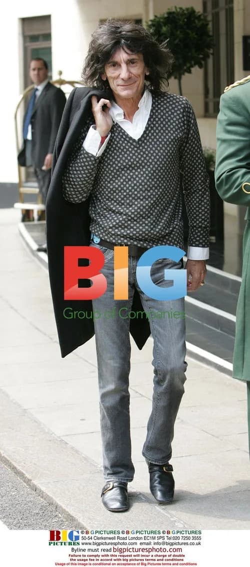 Ronnie Wood outside Harrods in London