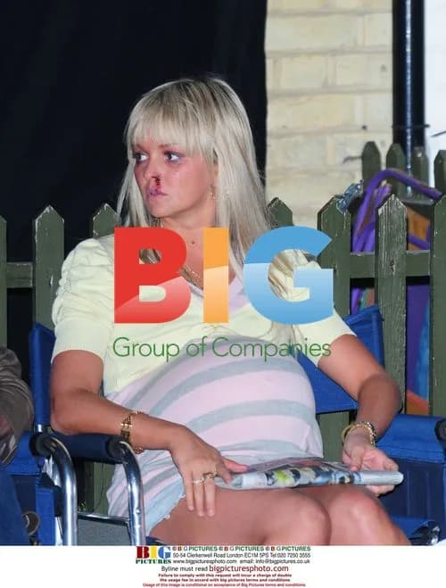 Jennifer Ellison on Film Set