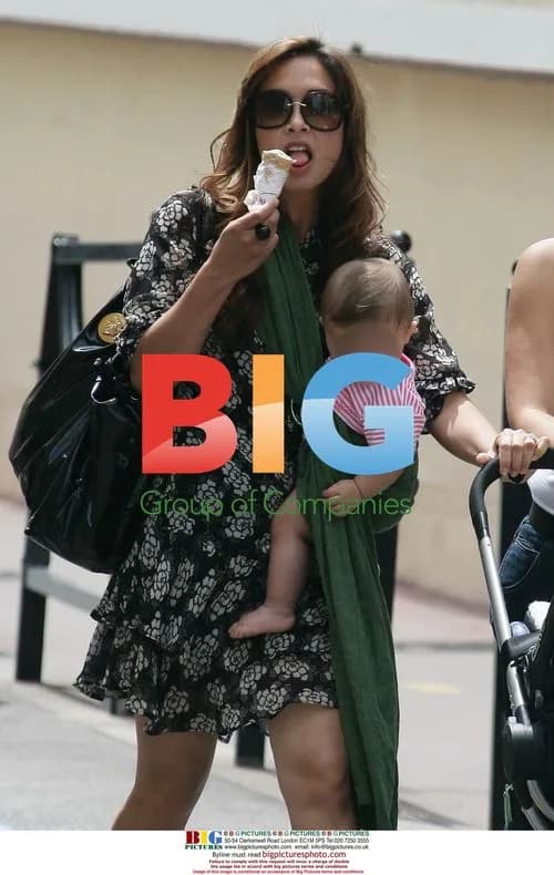 Myleene Klass and daughter Ava in Cannes