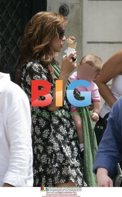 Myleene Klass and daughter in Cannes