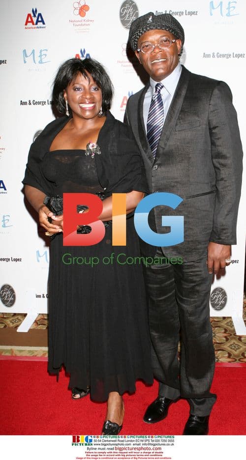 Samuel L. Jackson and wife at kidney event