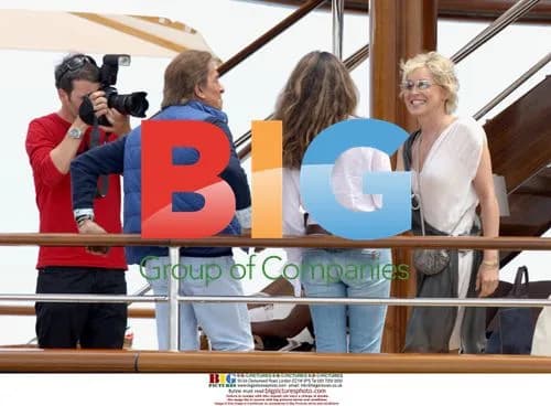 Sharon Stone and Dita Von Teese board Valentino's yacht