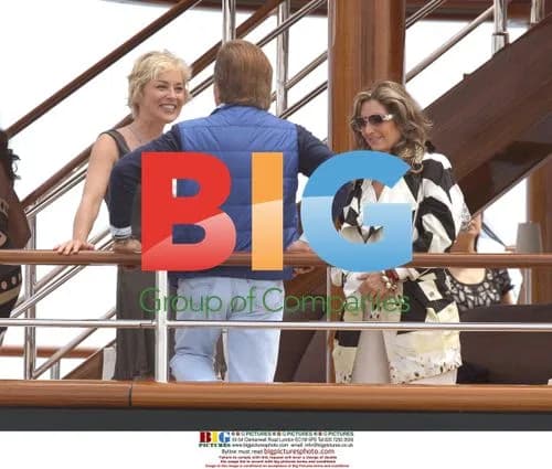 Sharon Stone and Dita Von Teese on Valentino's yacht