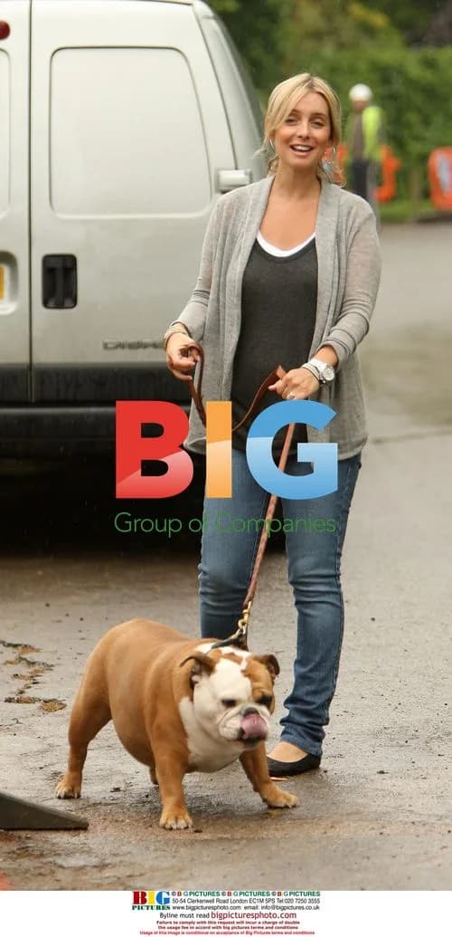 Pregnant Louise Redknapp Walks Dogs