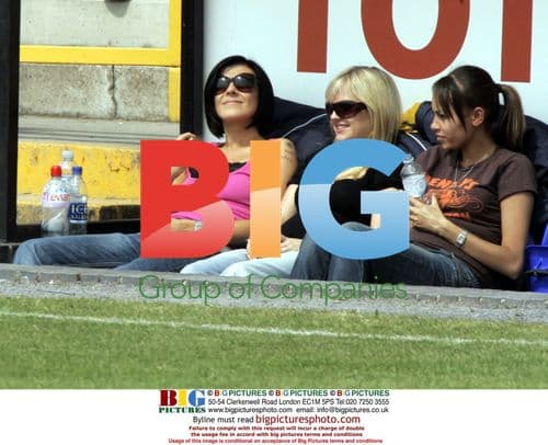 Tina OBrien supports Ryan Thomas at Charity Football Match