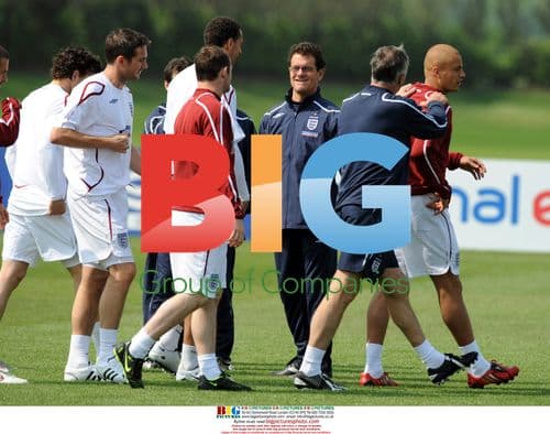 Fabio Capello training England players