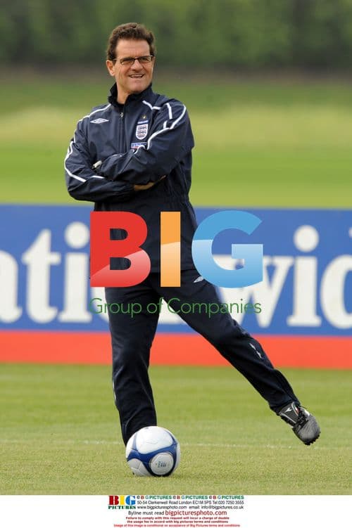 Fabio Capello at England training session