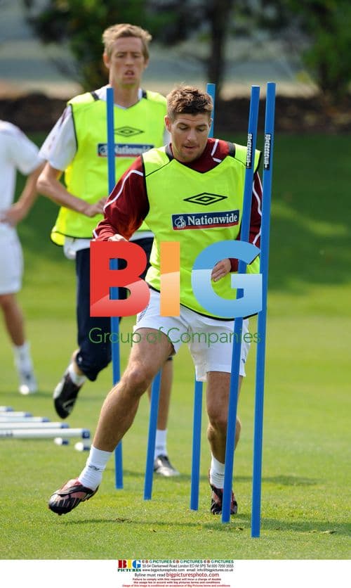 Steven Gerrard at England training