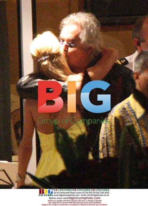 Flavio Briatore with an unknown woman on yacht