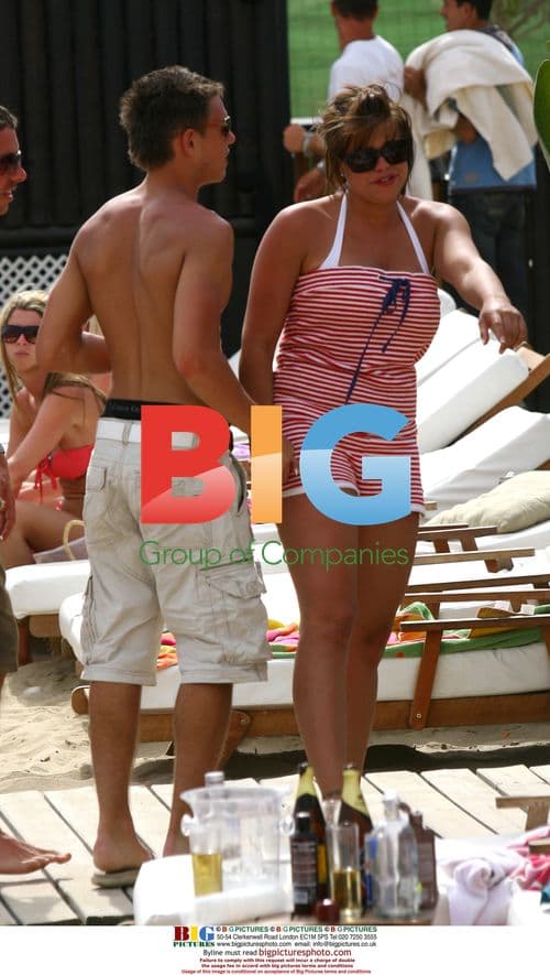 Jade Goody enjoys beach day in Marbella