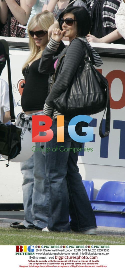 Tina OBrien supports boyfriend at Charity Match