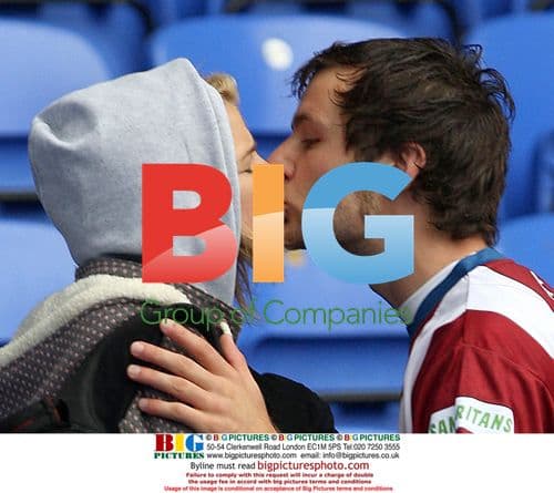 Harry Judd of McFly kisses girl at Soccer Six