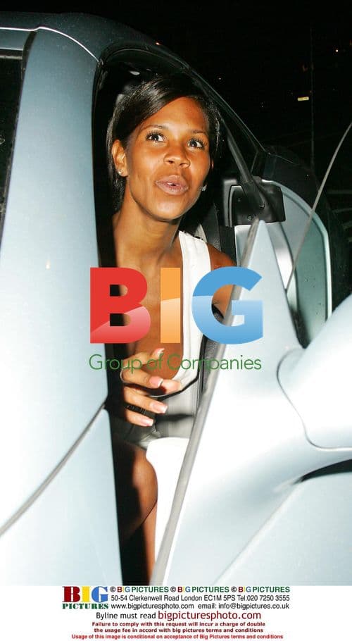 Charley Uchea leaving Aura nightclub, London