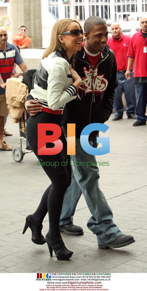 Newlyweds Mariah Carey and Nick Cannon at LAX