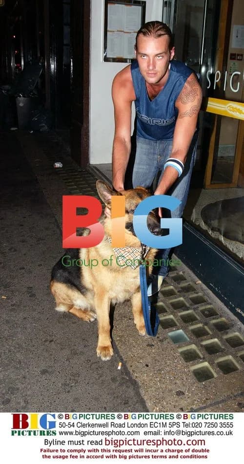 Calum Best with Oscar the dog