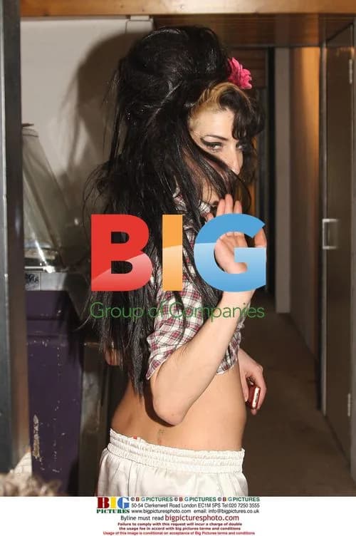 Amy Winehouse autographs a boy's bongo drums
