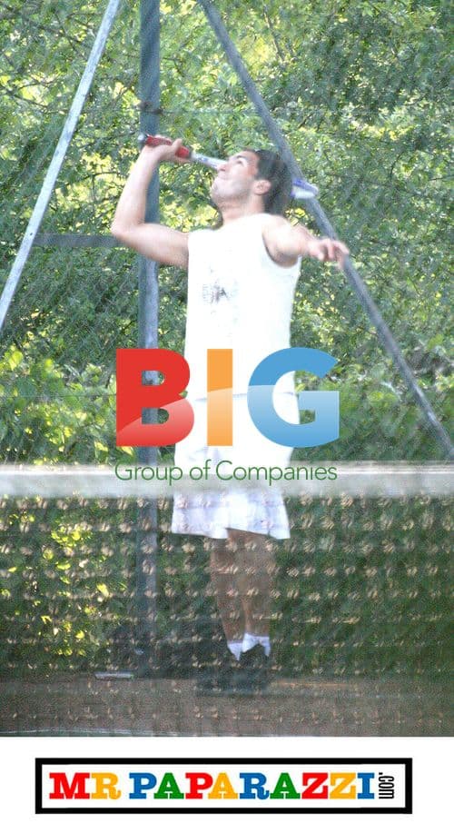 Carlos Tevez plays tennis in Cheshire, UK