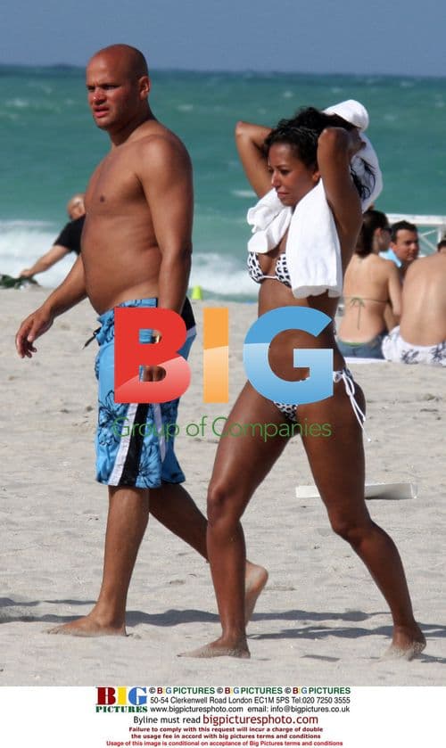 Mel B and Stephen Belafonte at the Beach
