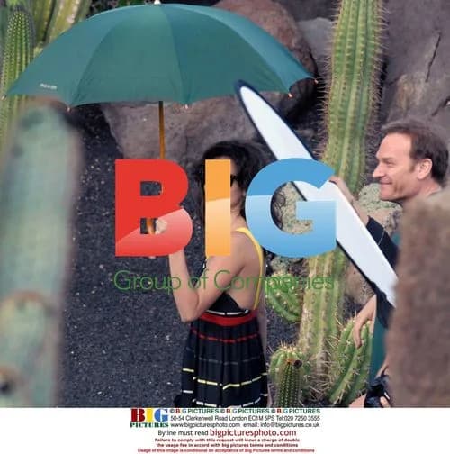 Penelope Cruz on movie set in Lanzarote, Spain