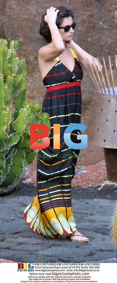 Penelope Cruz on Film Set in Lanzarote