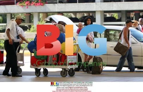 Katie Price and family depart Orlando airport