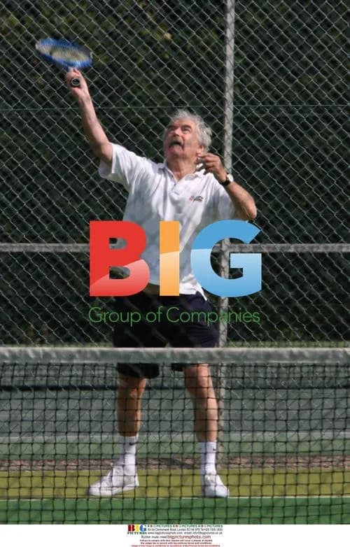 Des Lynam Playing Tennis