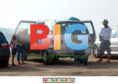 Melinda Messenger and Family on Holiday in Cornwall