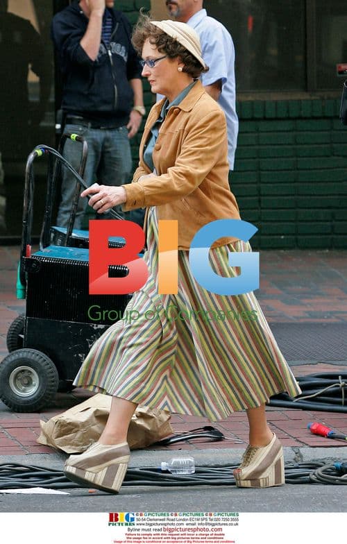 Meryl Streep on the set of "Julie & Julia"