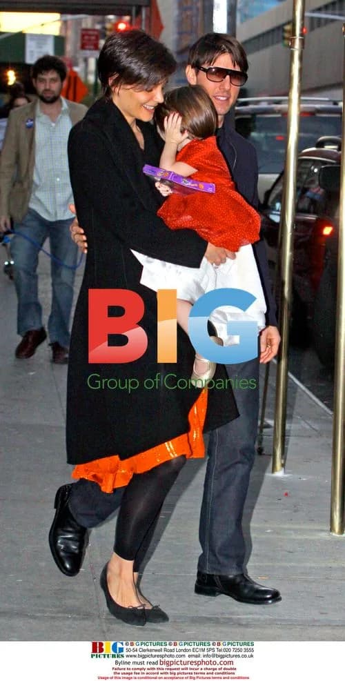 Tom Cruise, Katie Holmes and Suri Leaving NYC Apartment