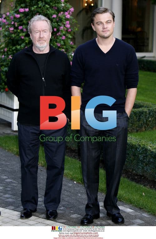 Ridley Scott and Leonardo DiCaprio at "Body of Lies" photocall