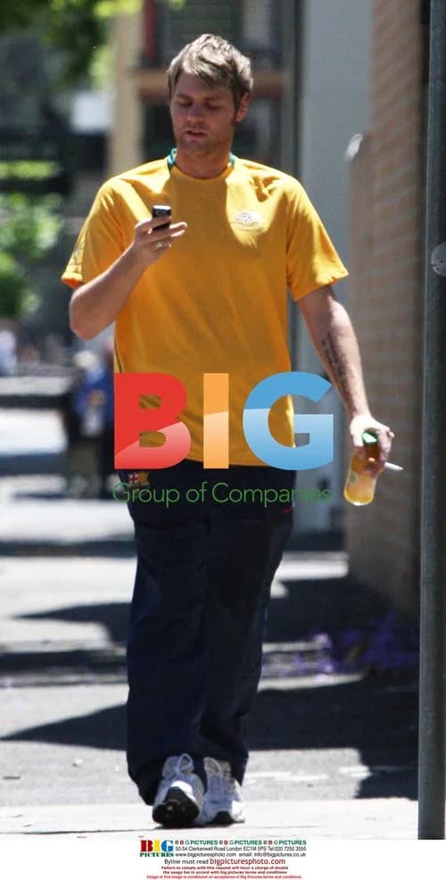 Brian McFadden arrives at Sydney gym